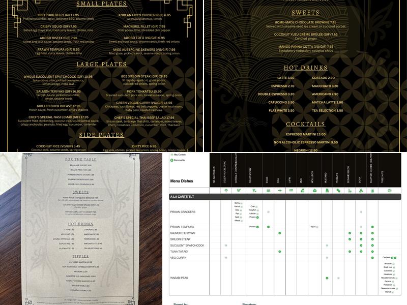 The Last Talisman Menu