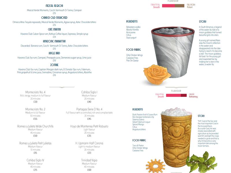 The Leaf and Cane Menu