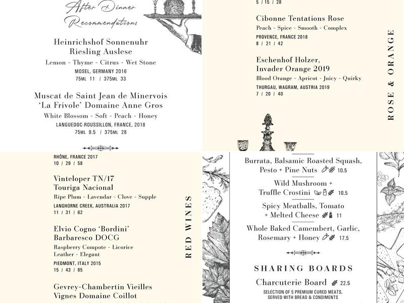 WC Wine & Charcuterie Bloomsbury Menu