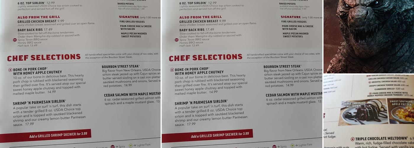 Applebee's Grill + Bar Menu