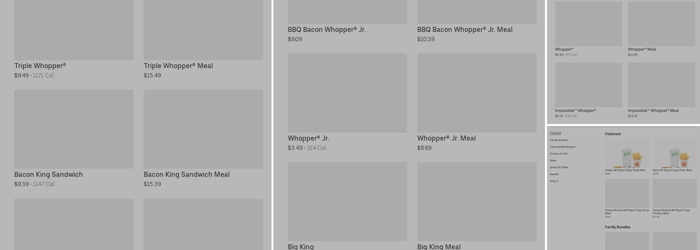 Burger King Menu