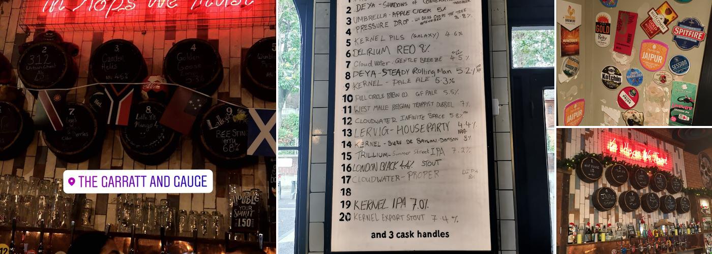 The Garratt & Gauge Menu