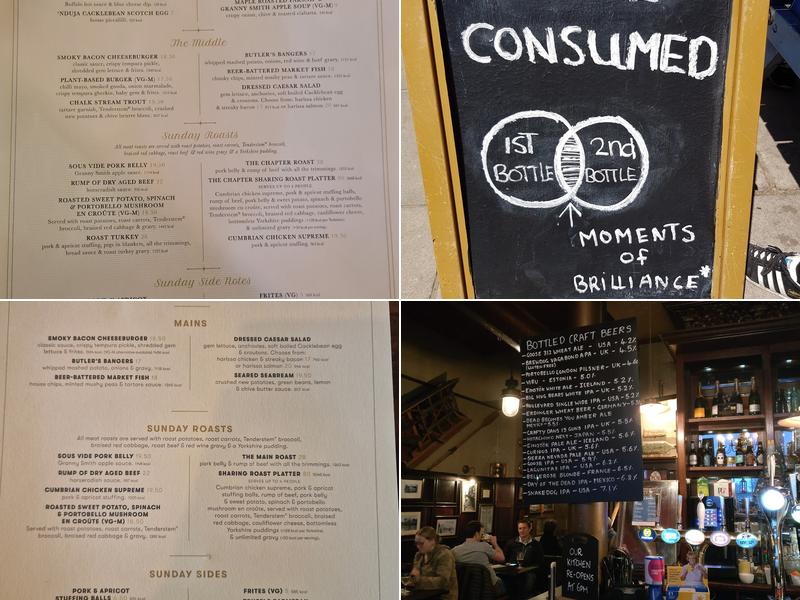 The Blue Anchor Menu