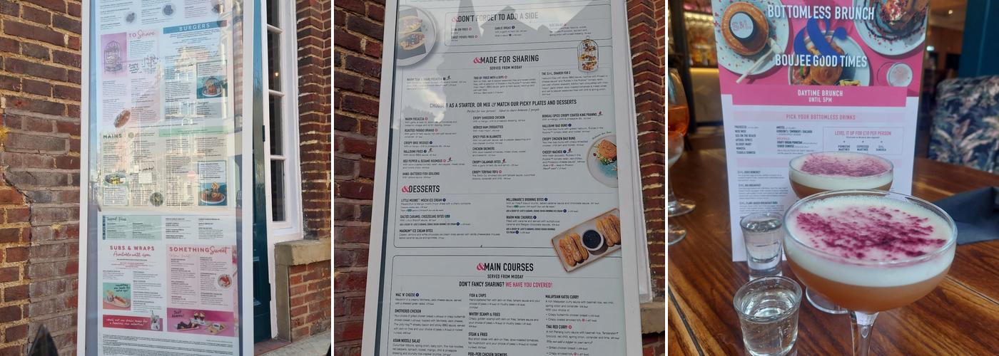 Slug & Lettuce - Friar Street Reading Menu
