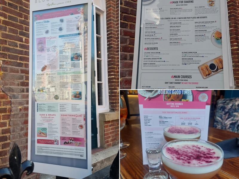 Slug & Lettuce - Friar Street Reading Menu