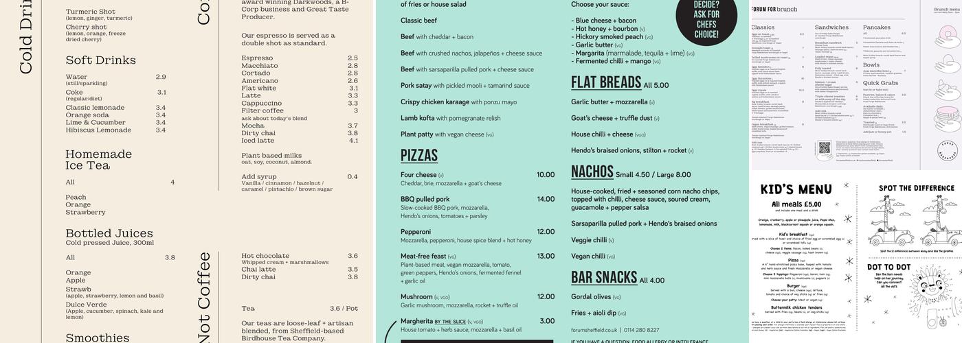 Forum Kitchen + Bar Menu