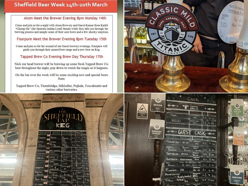 Sheffield Tap Menu