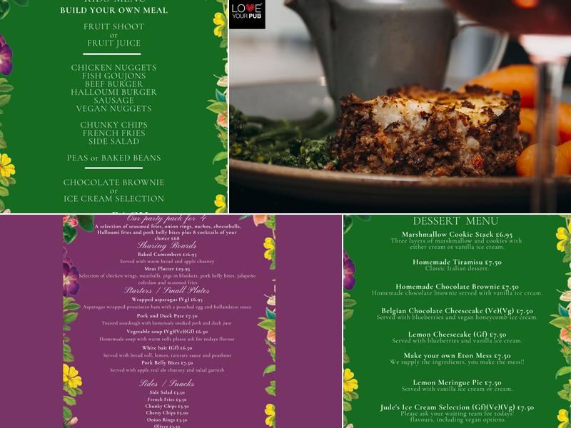 The Botanical Port Solent Menu