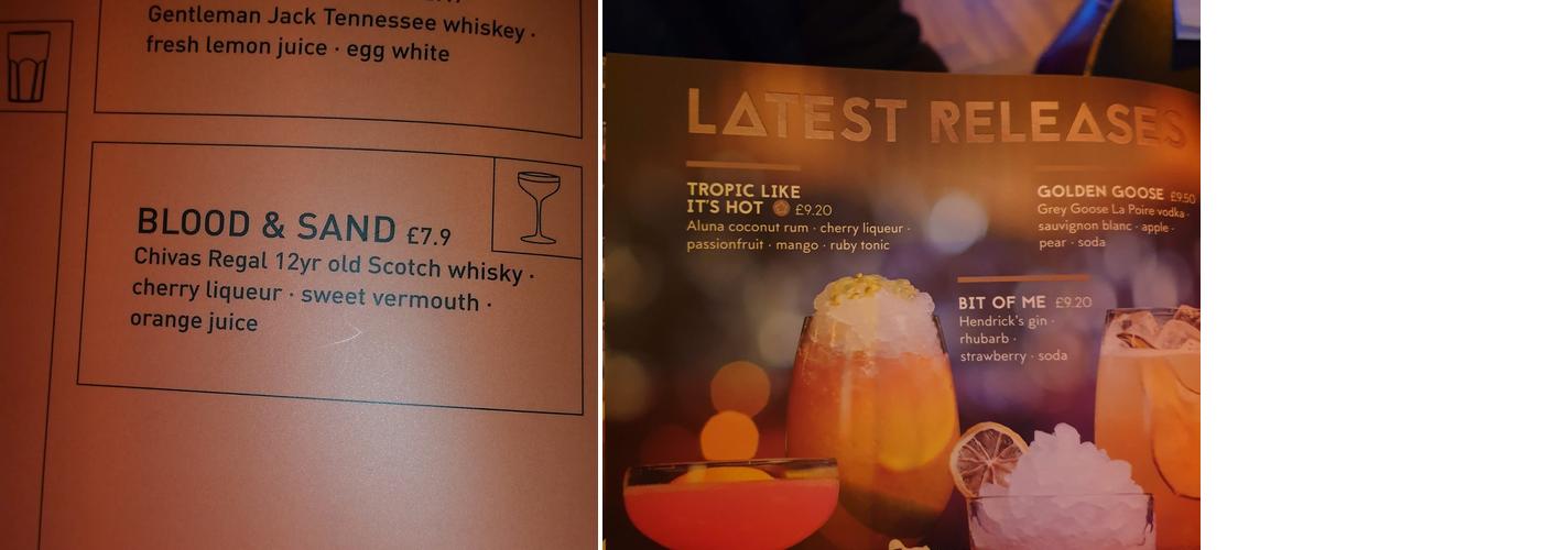 Be At One - Nottingham Menu