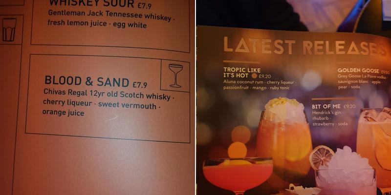 Be At One - Nottingham Menu