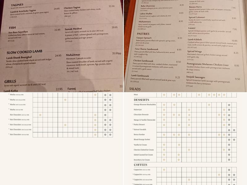 Kenza Restaurant & Lounge Menu