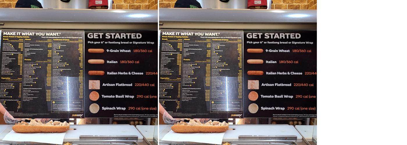 Subway Menu