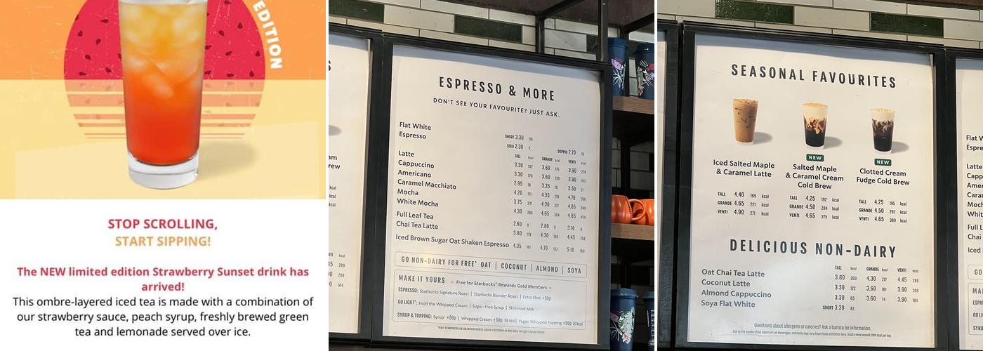 Starbucks Menu