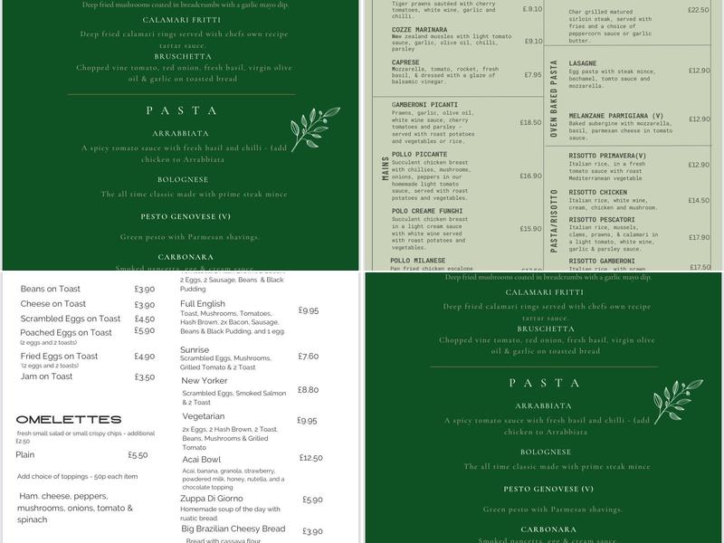 Marcio’s Delicacies LTD Menu