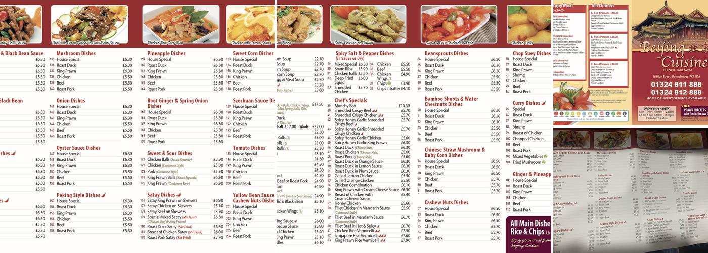 Beijing Cuisine Menu