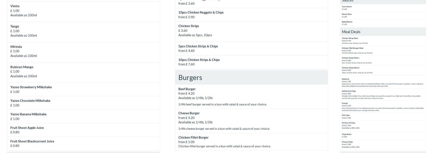 J's Chippy | Morton Menu