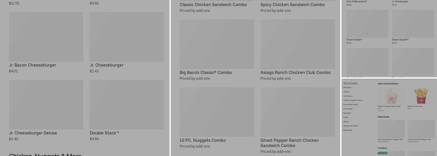 Wendy's Menu