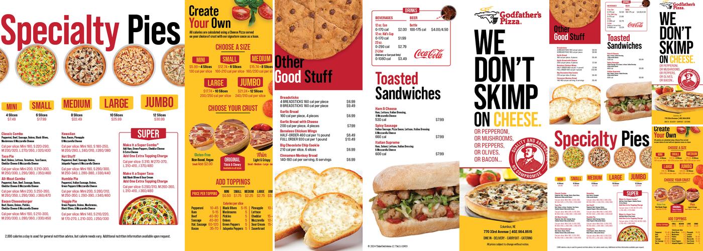 Godfather's Pizza Menu