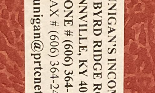 T L Cunigan's Income Tax Annville