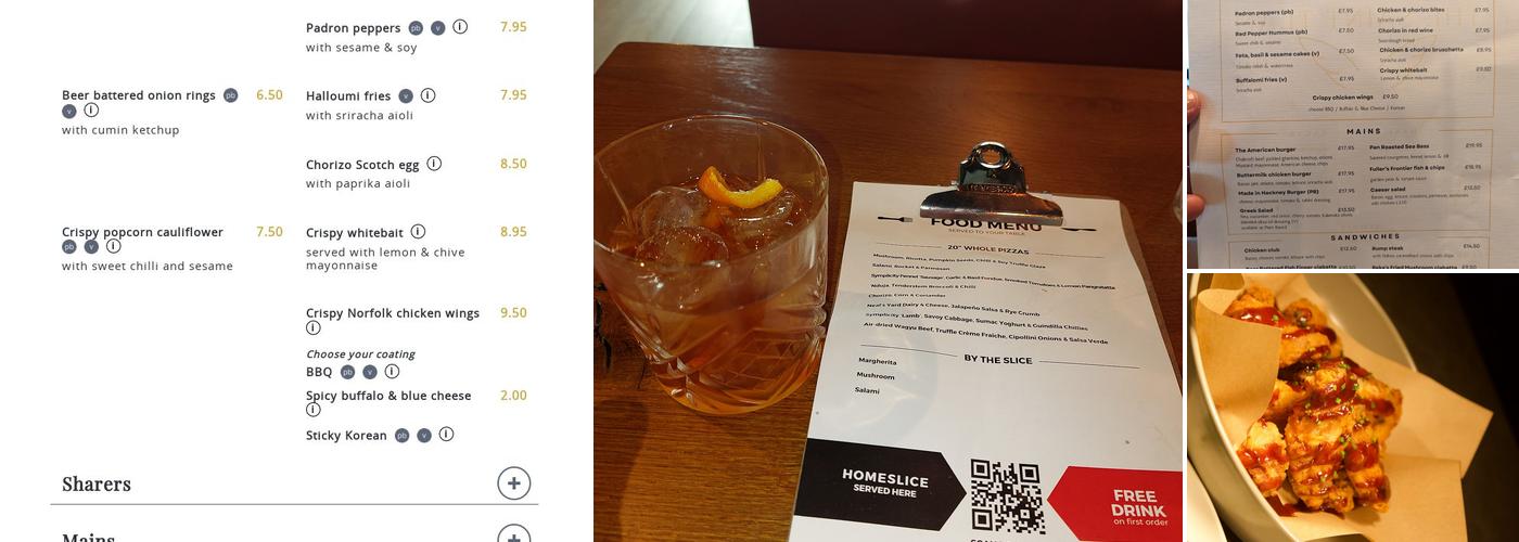 The Saint Bow Lane Menu