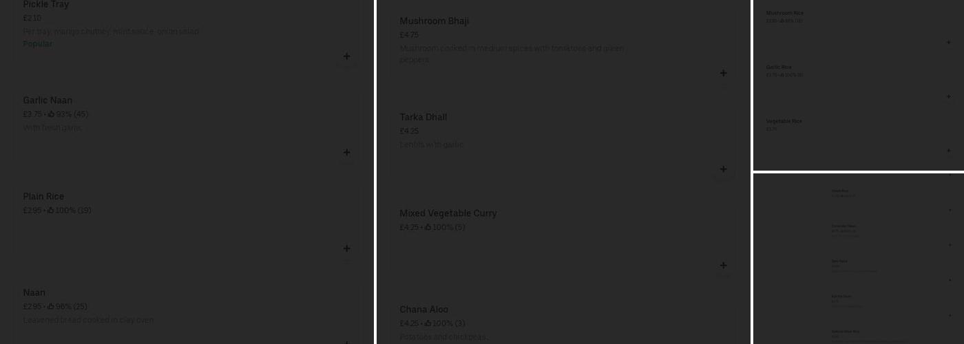 Ishmails Indian Takeaway Menu