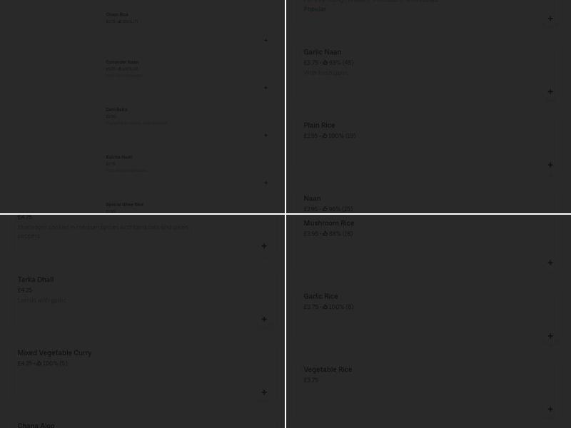 Ishmails Indian Takeaway Menu