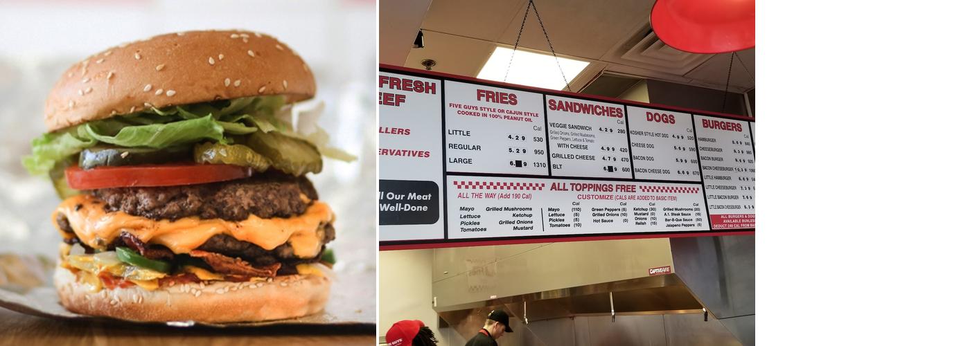 Five Guys Menu