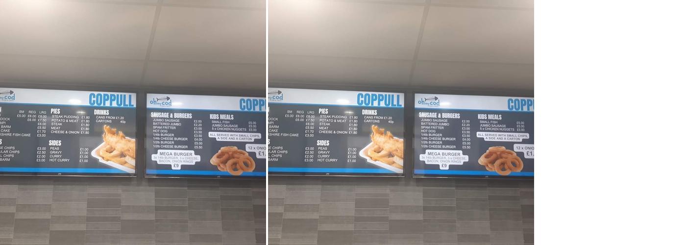 Oh My Cod - Coppull Menu