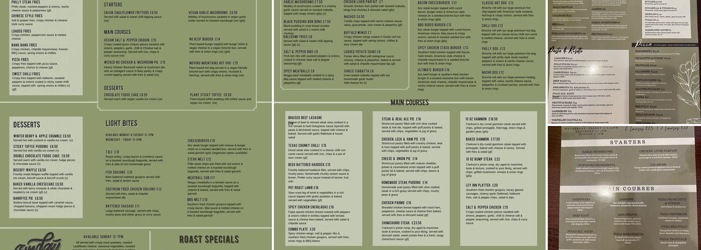 Ley Italia Menu
