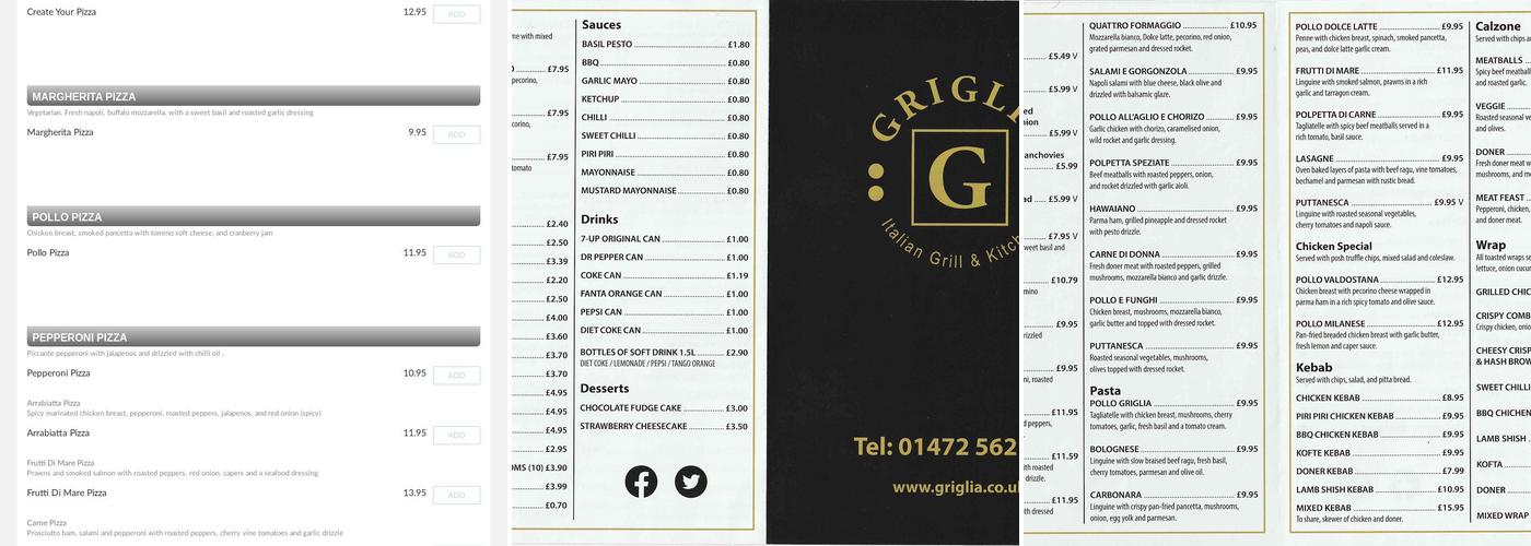 Griglia Menu