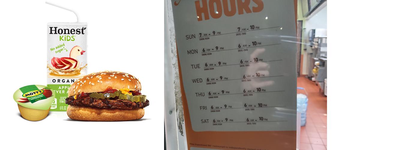Burger King Menu