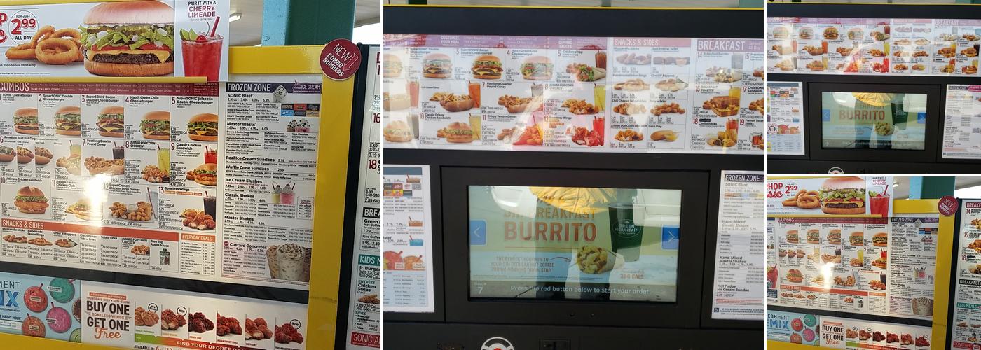 Sonic Drive-In Menu