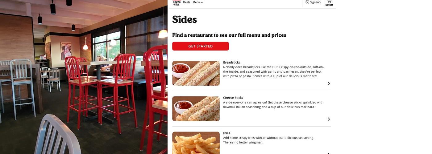 Pizza Hut Menu