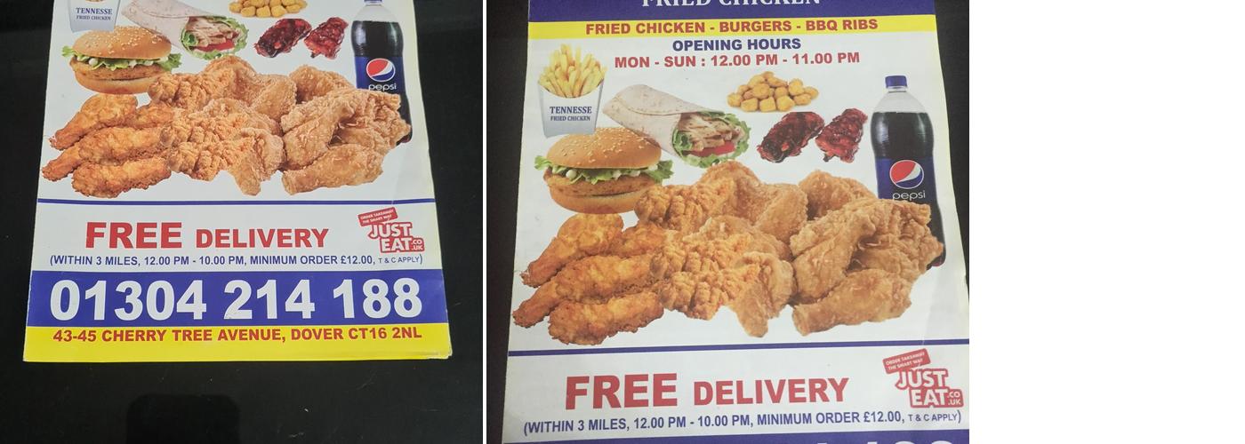 Tennesse Fried Chicken&Ribs Menu