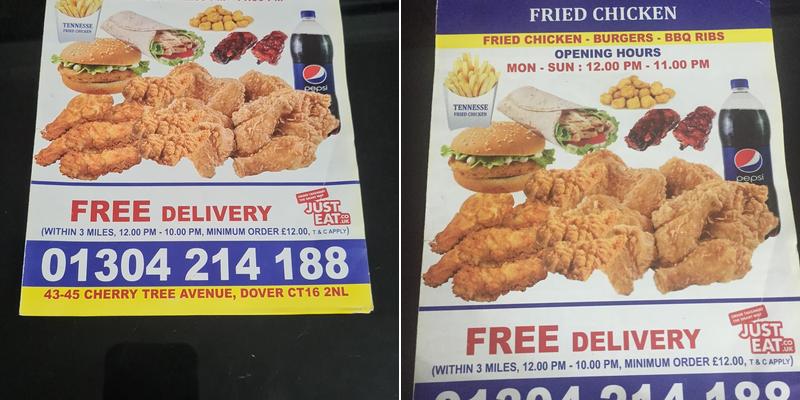 Tennesse Fried Chicken&Ribs Menu