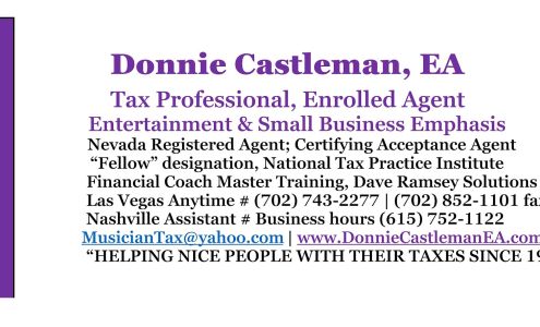 Donnie Castleman, Enrolled Agent