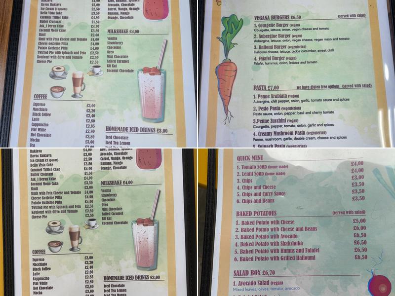 VEGANA CAFE Menu