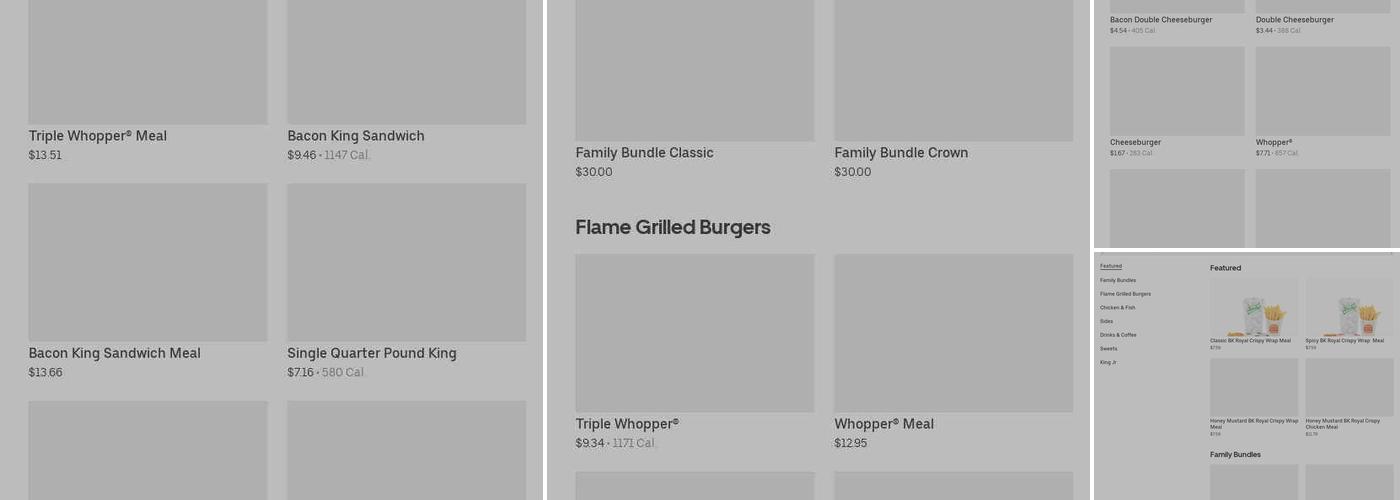 Burger King Menu