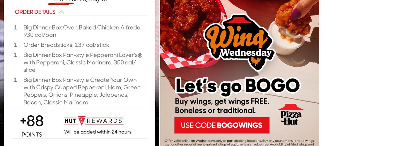 Pizza Hut Menu