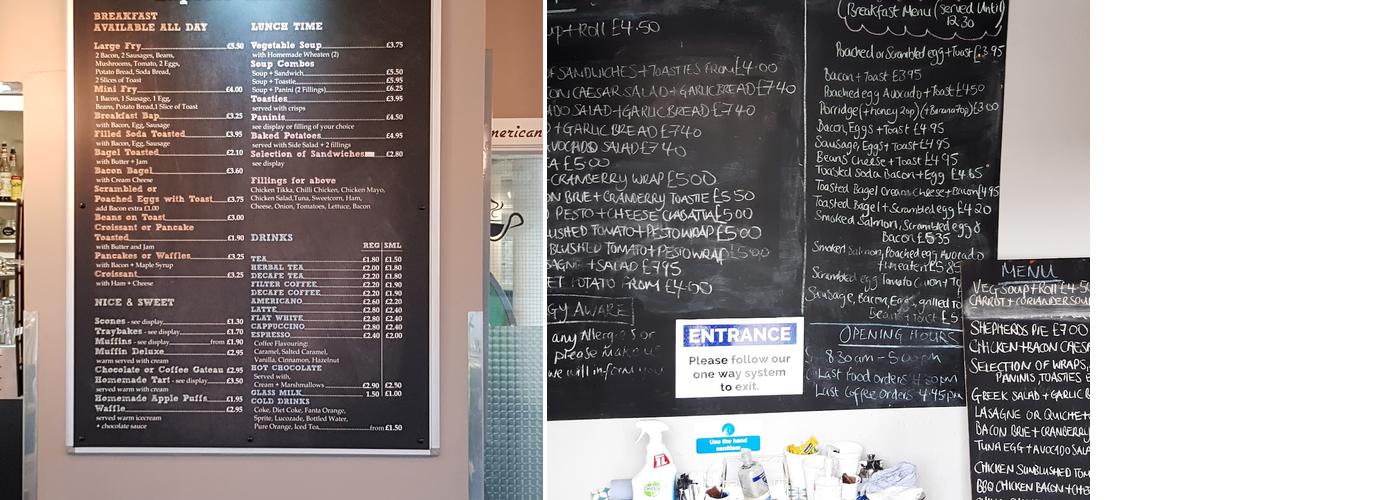 Rebecca's Coffee Shop Menu