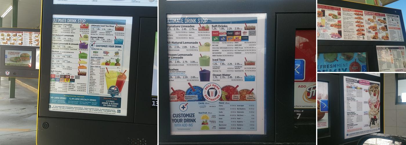 Sonic Drive-In Menu