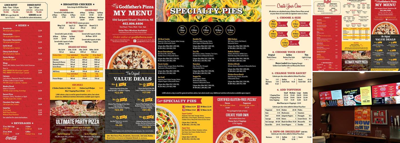 Godfather's Pizza Menu
