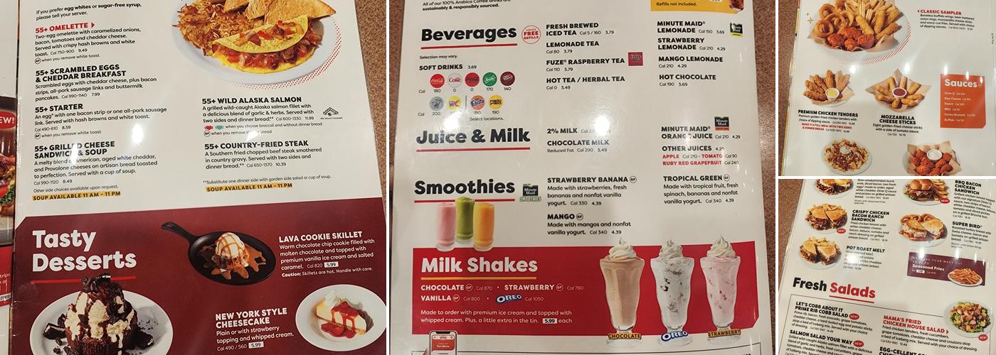 Denny's Menu