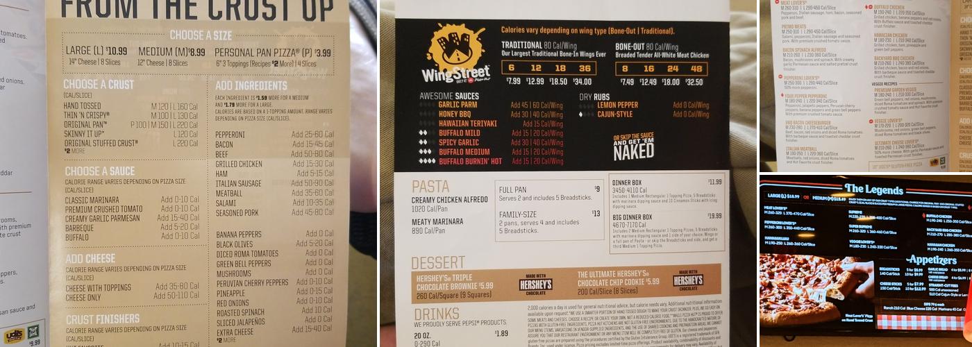 Pizza Hut Menu