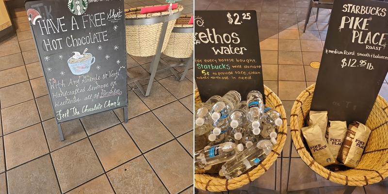 Starbucks Coffee Company Menu