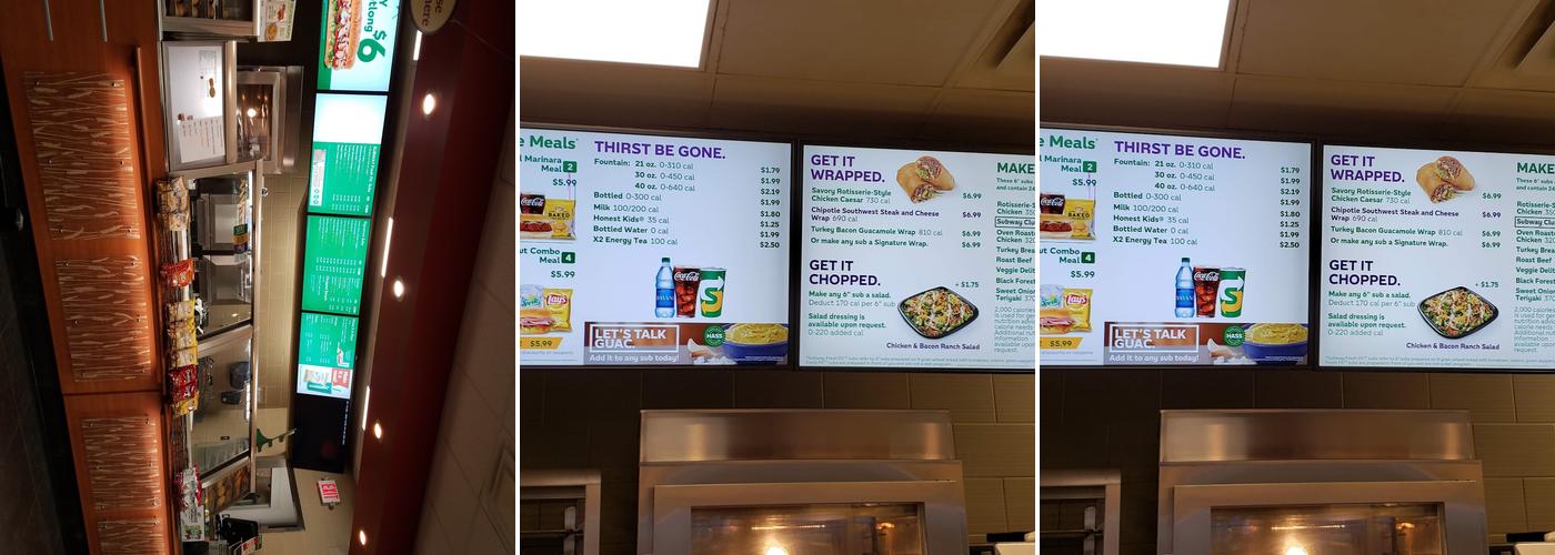 Subway Menu