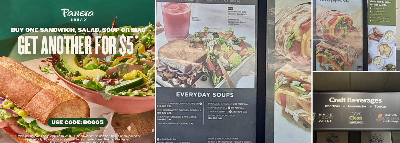 Panera Bread Menu