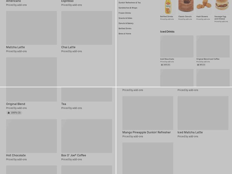 Dunkin' Menu