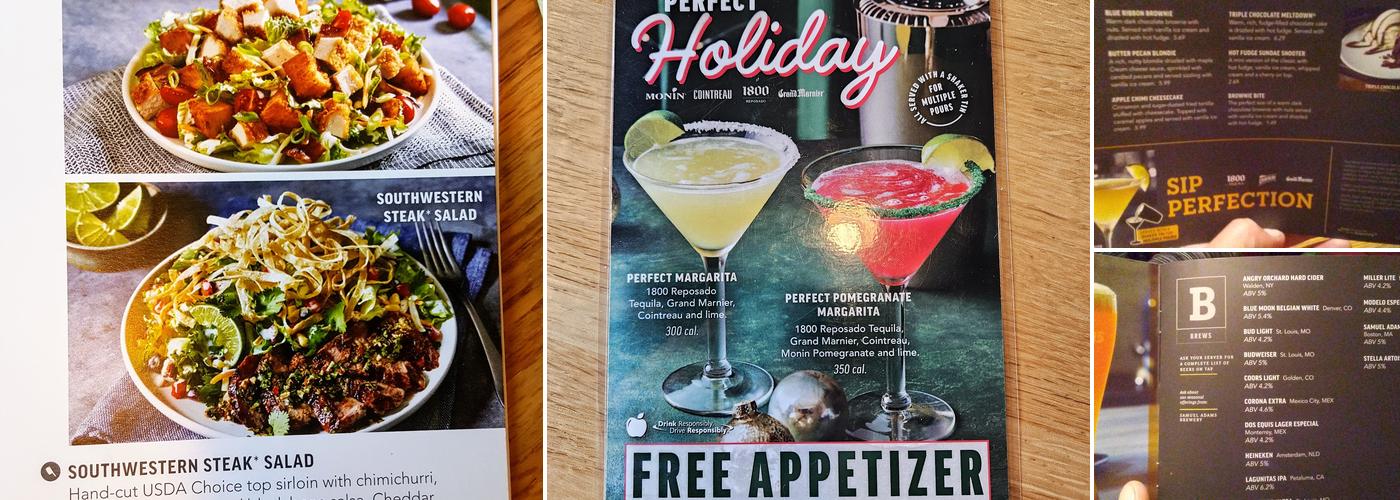 Applebee's grill + bar Menu