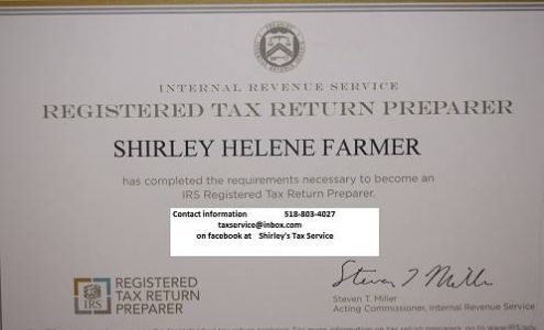 Shirley's Tax Services 333 Pease Hill Rd, Brant Lake New York 12815